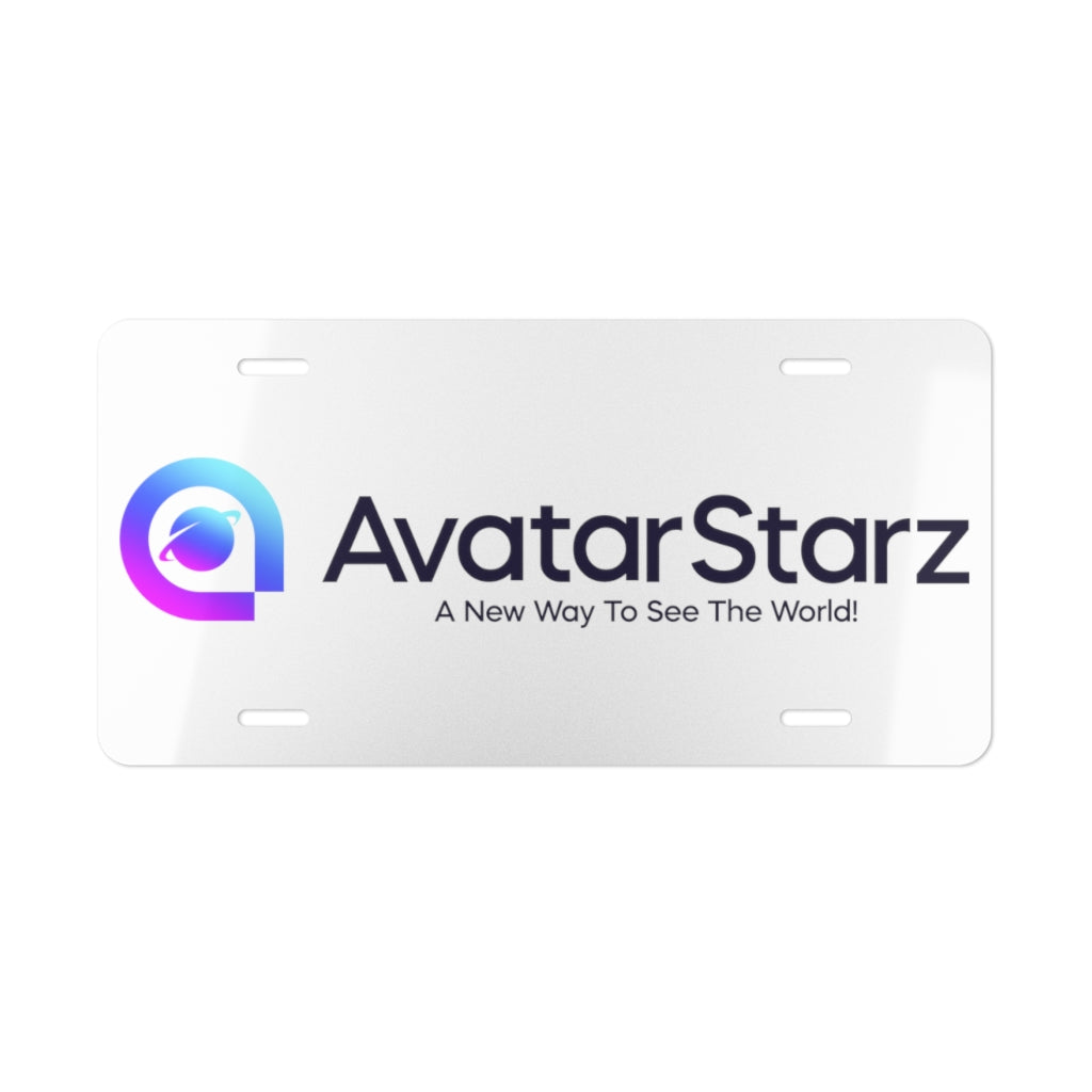 AvatarStarz Vanity Plate - White
